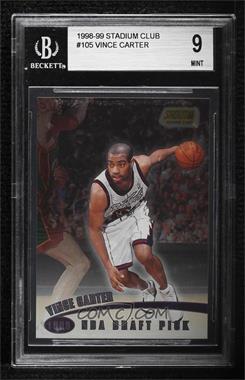 1998-99 Topps Stadium Club - [Base] #105 - Vince Carter [BGS 9 MINT]