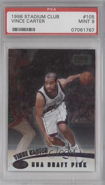 1998-99 Topps Stadium Club - [Base] #105 - Vince Carter [PSA 9 MINT]