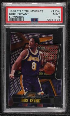 1998-99 Topps Stadium Club - Triumvirate - Luminous #T13a - Kobe Bryant [PSA 9 MINT]