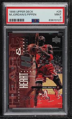 1998-99 Upper Deck - [Base] #25 - Heart & Soul - Michael Jordan, Scottie Pippen [PSA 9 MINT]