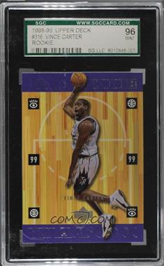 1998-99 Upper Deck - [Base] #316 - Rookie Watch - Vince Carter [SGC 9 MINT]