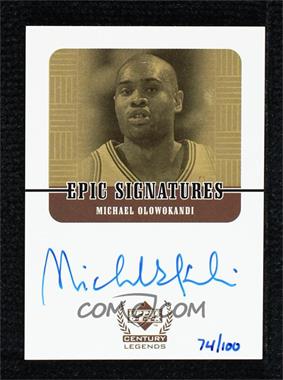 1998-99 Upper Deck Century Legends - Epic Signatures - Century #MO - Michael Olowokandi /100