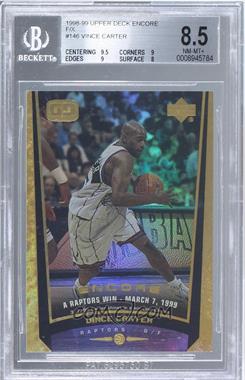 1998-99 Upper Deck Encore - [Base] - F/X #146 - Vince Carter /125 [BGS 8.5 NM‑MT+]