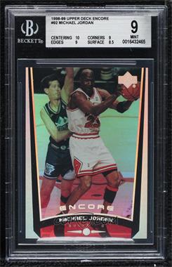 1998-99 Upper Deck Encore - [Base] #92 - Michael Jordan [BGS 9 MINT]