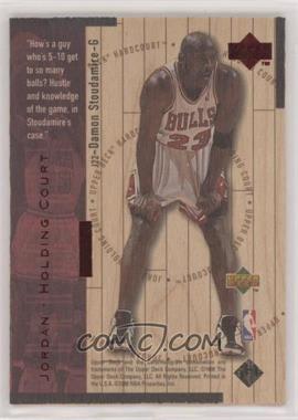1998-99 Upper Deck Hardcourt - Jordan - Holding Court - Red #J22 - Damon Stoudamire, Michael Jordan /2300
