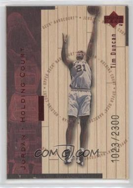 1998-99 Upper Deck Hardcourt - Jordan - Holding Court - Red #J24 - Tim Duncan, Michael Jordan /2300