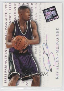 1998 Press Pass Authentics - [Base] - Hang Time #39 - Ray Allen