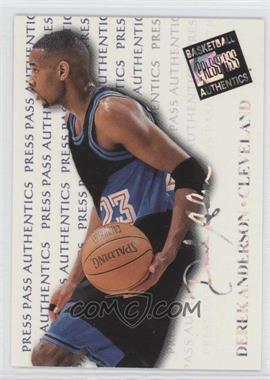 1998 Press Pass Authentics - [Base] - Hang Time #44 - Derek Anderson