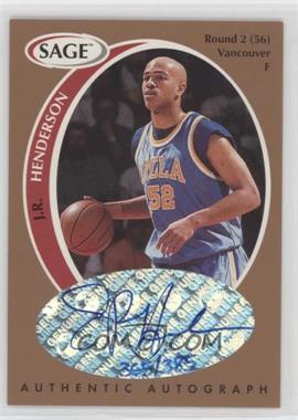 1998 SAGE - Authentic Autograph - Bronze #A19 - J.R. Henderson /385