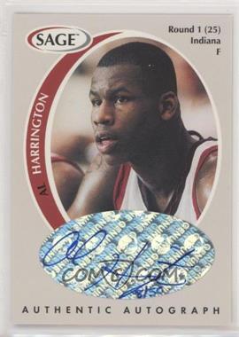 1998 SAGE - Authentic Autograph - Platinum #A18 - Al Harrington /50