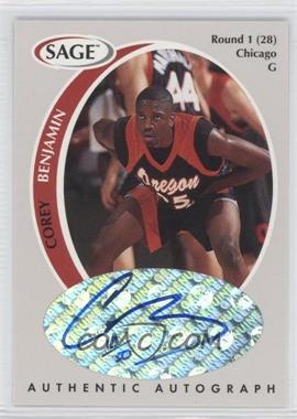 1998 SAGE - Authentic Autograph - Platinum #A2 - Corey Benjamin /50