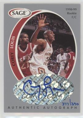 1998 SAGE - Authentic Autograph - Silver #A25 - Corey Louis /390