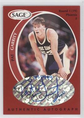 1998 SAGE - Authentic Autograph #A15 - Pat Garrity /999