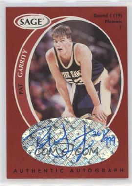 1998 SAGE - Authentic Autograph #A15 - Pat Garrity /999