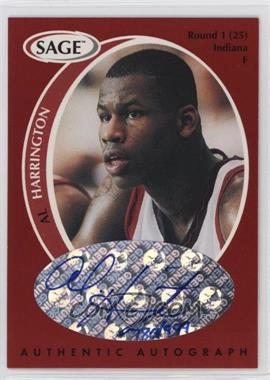 1998 SAGE - Authentic Autograph #A18 - Al Harrington /999