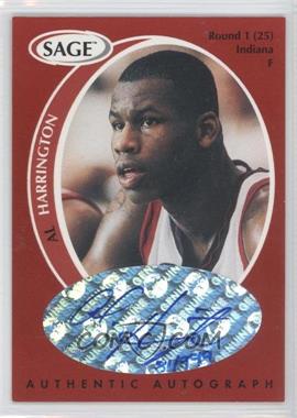 1998 SAGE - Authentic Autograph #A18 - Al Harrington /999