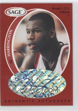 1998 SAGE - Authentic Autograph #A18 - Al Harrington /999