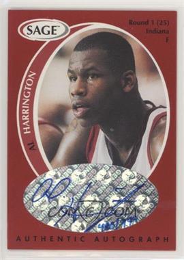 1998 SAGE - Authentic Autograph #A18 - Al Harrington /999