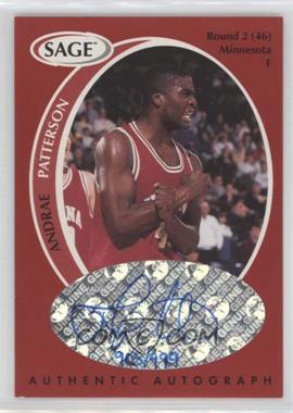 1998 SAGE - Authentic Autograph #A38 - Andrae Patterson /999 [EX to NM]