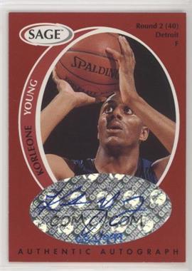 1998 SAGE - Authentic Autograph #A50 - Korleone Young /999