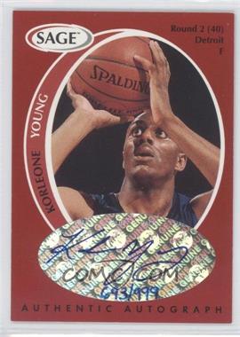 1998 SAGE - Authentic Autograph #A50 - Korleone Young /999