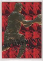 Michael Jordan (Red Foil Background, Retirement Overstrike) [EX to NM…