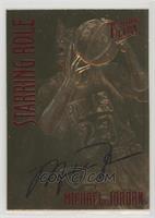 Michael Jordan (Red Foil, Black Signature) [EX to NM]