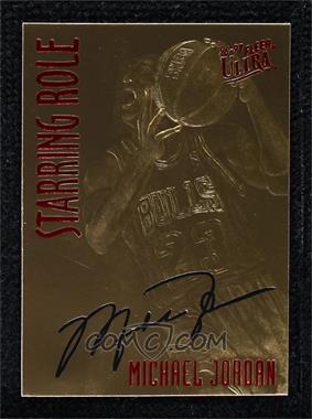 1999-00 23KT Gold Card Fleer Reprints - 1996-97 Ultra Starring Role #_MIJO.1 - Michael Jordan (Red Foil, Black Signature)