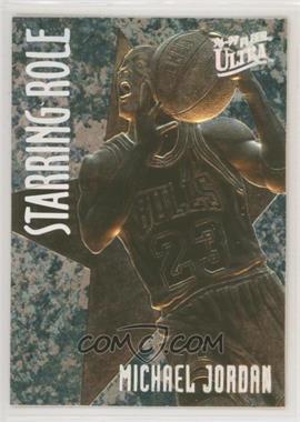 1999-00 23KT Gold Card Fleer Reprints - 1996-97 Ultra Starring Role #_MIJO.3 - Michael Jordan (Green Speckled Background, HoloFoil Name) /4523