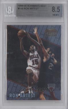 1999-00 Bowman's Best - [Base] #116 - Ron Artest [BGS 8.5 NM‑MT+]