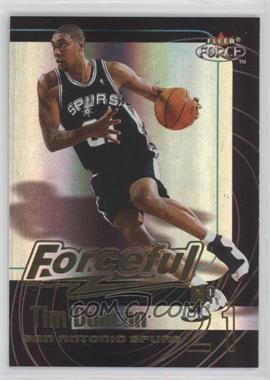 1999-00 Fleer Force - Forceful - Forcefield #6 F - Tim Duncan