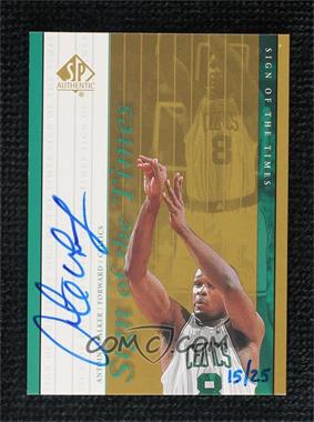 1999-00 SP Authentic - Sign of the Times - Gold #AW - Antoine Walker /25