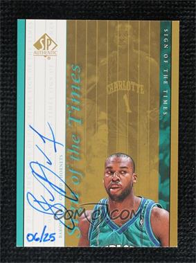 1999-00 SP Authentic - Sign of the Times - Gold #BD - Baron Davis /25