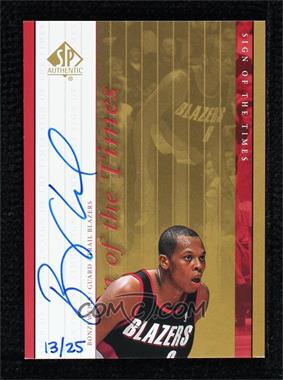 1999-00 SP Authentic - Sign of the Times - Gold #BW - Bonzi Wells /25