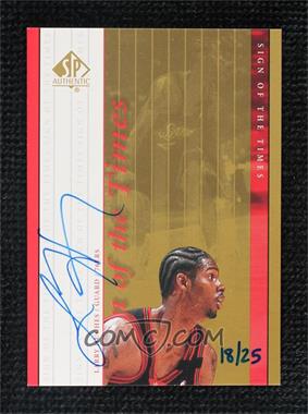 1999-00 SP Authentic - Sign of the Times - Gold #LH - Larry Hughes /25