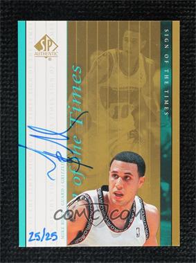 1999-00 SP Authentic - Sign of the Times - Gold #MB - Mike Bibby /25