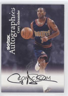 1999-00 Skybox Premium - Autographics #_COAL - Cory Alexander