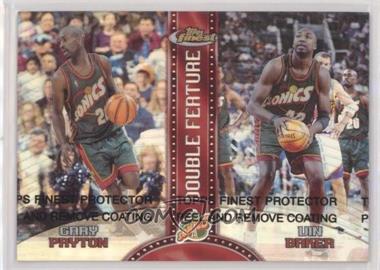 1999-00 Topps Finest - Double Feature - Dual Refractor #DF10 - Gary Payton, Vin Baker