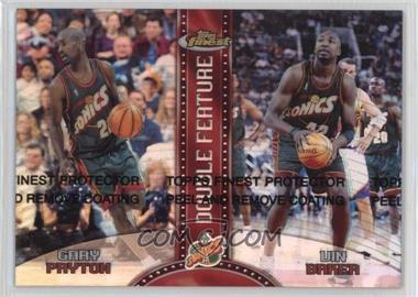 1999-00 Topps Finest - Double Feature - Dual Refractor #DF10 - Gary Payton, Vin Baker