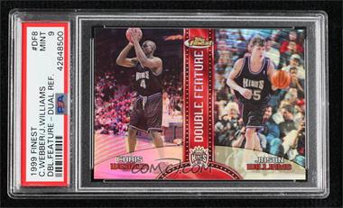 1999-00 Topps Finest - Double Feature - Dual Refractor #DF8 - Chris Webber, Jason Williams [PSA 9 MINT]