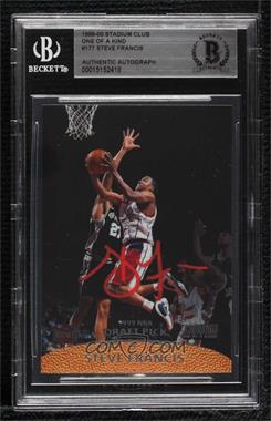 1999-00 Topps Stadium Club - [Base] - One of a Kind #177 - 1999 NBA Draft Pick - Steve Francis /150 [BAS BGS Authentic]