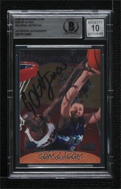 1999-00 Topps Stadium Club - [Base] - One of a Kind #54 - Greg Ostertag /150 [BAS 10]