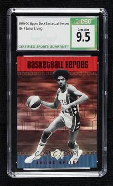 1999-00 Upper Deck - Basketball Heroes #H47 - Julius Erving [CSG 9.5 Gem Mint]