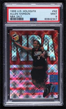 1999-00 Upper Deck HoloGrFX - NBA 24-7 #N2 - Allen Iverson [PSA 9 MINT]