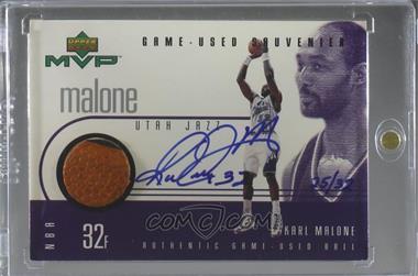 1999-00 Upper Deck MVP - Game-Used Souvenirs - Autograph #KM-A - Karl Malone /32