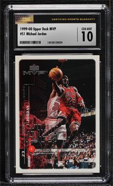 1999-00 Upper Deck MVP - Sample #S1 - Michael Jordan [CSG 10 Gem Mint]
