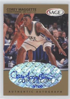 1999 Sage - Autographs - Gold #A33 - Corey Maggette /100