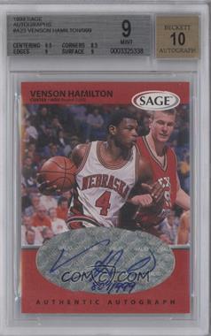 1999 Sage - Autographs - Red #A23 - Venson Hamilton /999 [BGS 9 MINT]
