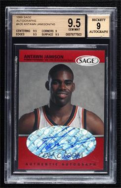 1999 Sage - Autographs - Red #A26 - Antawn Jamison /745 [BGS 9.5 GEM MINT]