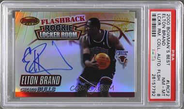 2000-01 Bowman's Best - Flashback Rookie Locker Room Collection Autographs #LRCF2 - Elton Brand [PSA 8 NM‑MT]